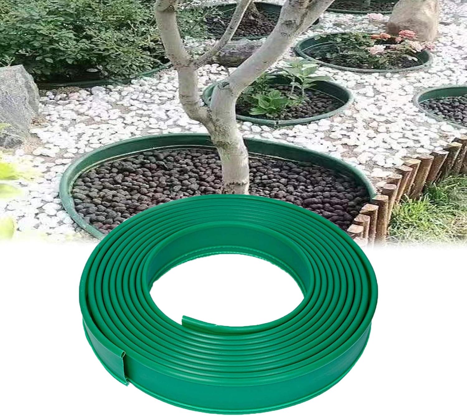 Bordature da Giardino 2 pz Marroni 10 m 20 cm in Polietilene