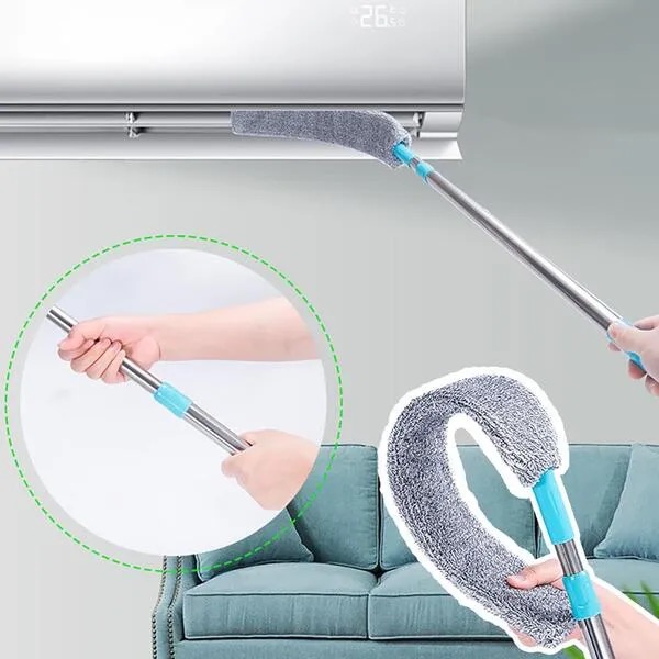 Nicemiya 52 Pezzi Panni Catturapolvere Compatibile con Swiffer Ricarica Panno Magnetico per la Polvere per Pulire Peli di Animali, Polvere e Sporco (50 Piumini + 2 Manici, Rosa